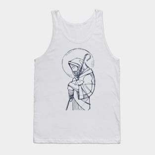 Jesus Christ Good Shepherd ink illustration Tank Top